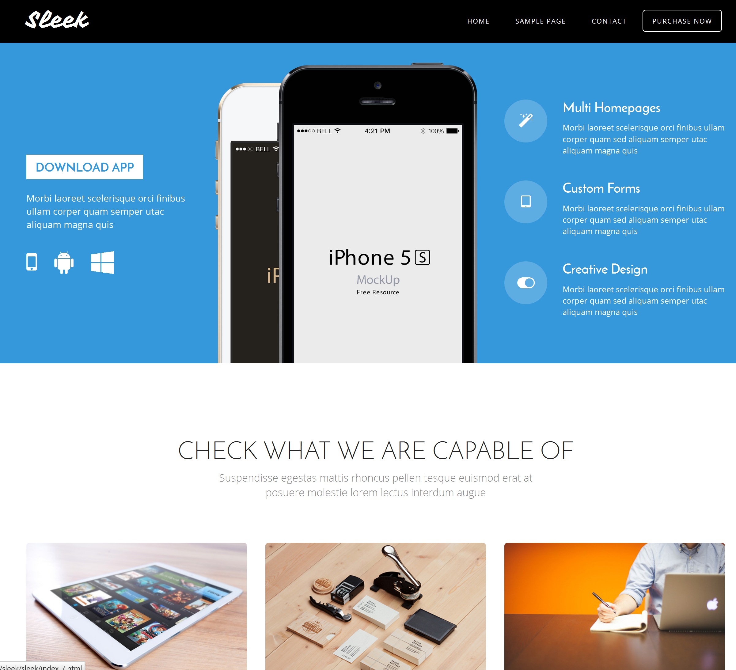 CSS3 Bootstrap Blank Theme